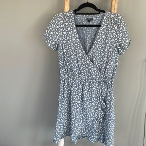 J Crew chambray Hawaiian Print Dress